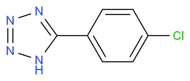 5-(4-chlorophenyl)-1H-1,2,3,4-tetrazole_分子结构_CAS_16687-61-9