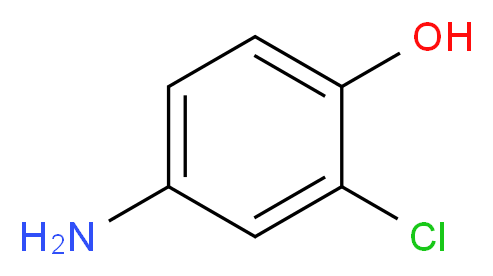 4-amino-2-chlorophenol_分子结构_CAS_3964-52-1