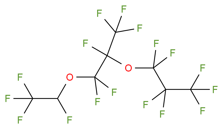 1,1,1,2,2,3,3-heptafluoro-3-{[1,1,1,2,3,3-hexafluoro-3-(1,2,2,2-tetrafluoroethoxy)propan-2-yl]oxy}propane_分子结构_CAS_3330-14-1