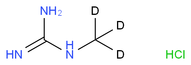 1-(<sup>2</sup>H<sub>3</sub>)methylguanidine hydrochloride_分子结构_CAS_1246820-23-4