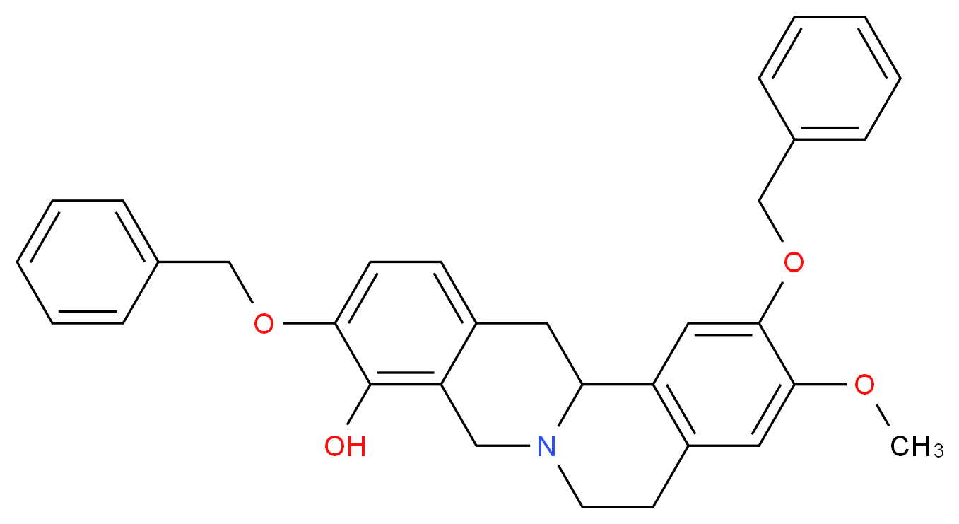 Dibenzyl 9-Desmethyl D,L-Stepholidine_分子结构_CAS_62744-16-5)