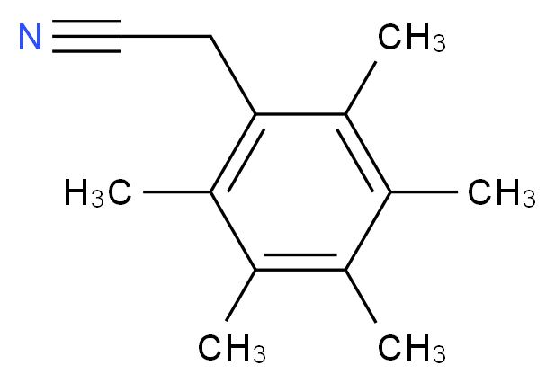 Pentamethylphenylacetonitrile_分子结构_CAS_34688-70-5)