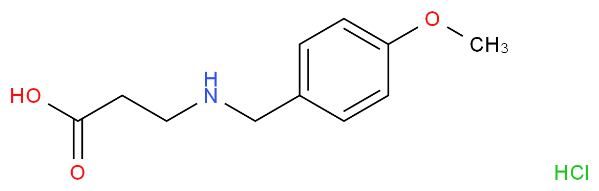 3-((4-methoxybenzyl)amino)propanoic acid hydrochloride_分子结构_CAS_)