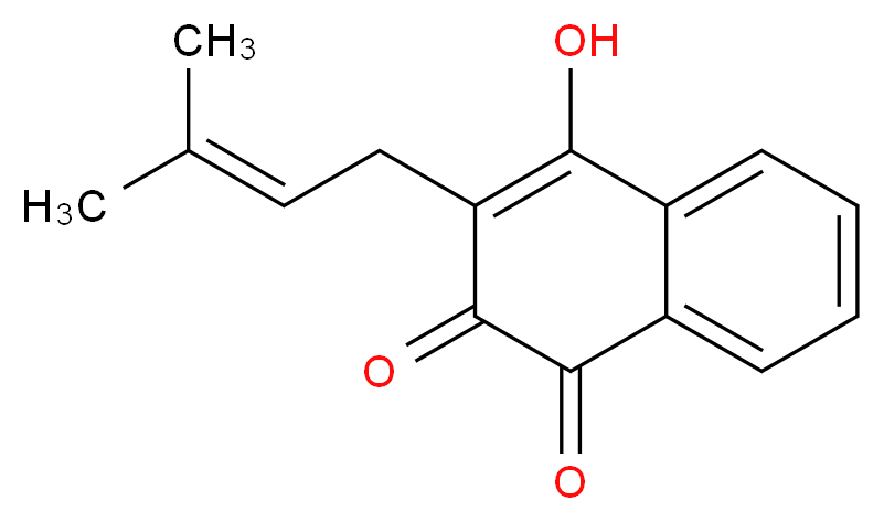 4-hydroxy-3-(3-methylbut-2-en-1-yl)-1,2-dihydronaphthalene-1,2-dione_分子结构_CAS_84-79-7