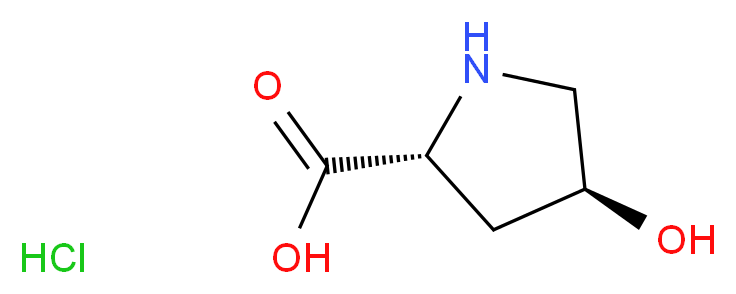 (2R,4S)-4-hydroxypyrrolidine-2-carboxylic acid hydrochloride_分子结构_CAS_142347-81-7