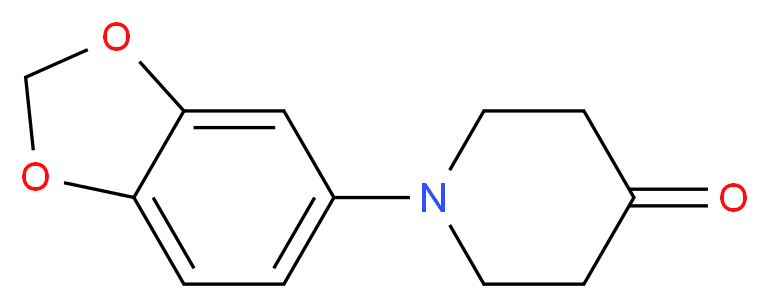 1-(1,3-Benzodioxol-5-yl)piperidin-4-one_分子结构_CAS_267428-44-4)