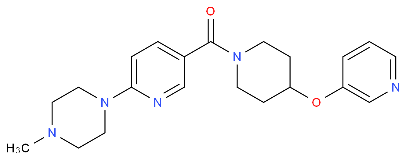1-methyl-4-(5-{[4-(pyridin-3-yloxy)piperidin-1-yl]carbonyl}pyridin-2-yl)piperazine_分子结构_CAS_)
