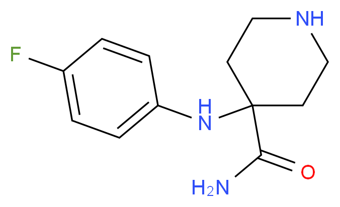 4-[(4-Fluorophenyl)amino]piperidine-4-carboxamide_分子结构_CAS_)
