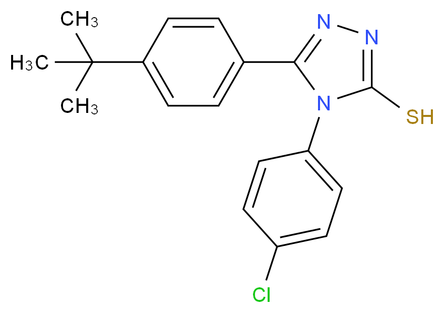 5-(4-tert-Butylphenyl)-4-(4-chlorophenyl)-1,2,4-triazole-3-thiol_分子结构_CAS_)