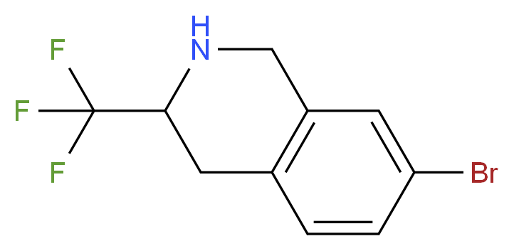 7-BROMO-1,2,3,4-TETRAHYDRO-3-(TRIFLUOROMETHYL)-ISOQUINOLINE_分子结构_CAS_223916-04-9)