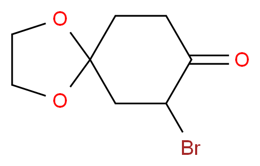 7-bromo-1,4-dioxaspiro[4.5]decan-8-one_分子结构_CAS_943589-83-1)