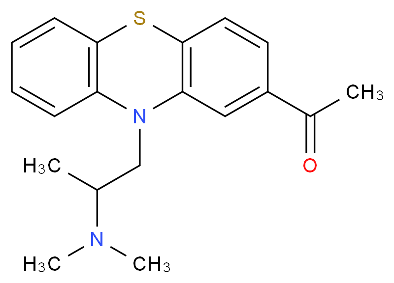 1-{10-[2-(dimethylamino)propyl]-10H-phenothiazin-2-yl}ethan-1-one_分子结构_CAS_13461-01-3