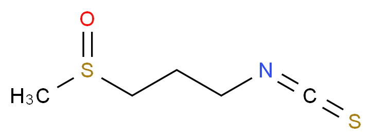 1-isothiocyanato-3-methanesulfinylpropane_分子结构_CAS_505-44-2