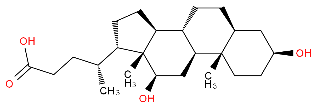 (4R)-4-[(1S,2S,5S,7S,10R,11S,14S,15R,16R)-5,16-dihydroxy-2,15-dimethyltetracyclo[8.7.0.0^{2,7}.0^{11,15}]heptadecan-14-yl]pentanoic acid_分子结构_CAS_83-44-3