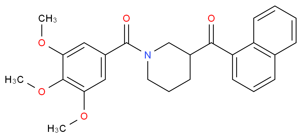1-naphthyl[1-(3,4,5-trimethoxybenzoyl)-3-piperidinyl]methanone_分子结构_CAS_)