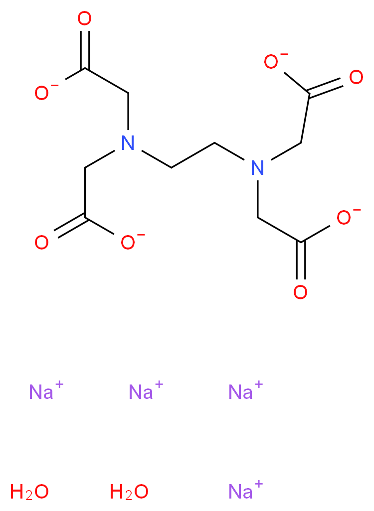 tetrasodium 2-({2-[bis(carboxylatomethyl)amino]ethyl}(carboxylatomethyl)amino)acetate dihydrate_分子结构_CAS_67401-50-7