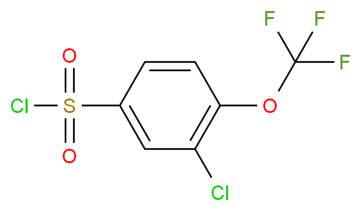 3-Chloro-4-(trifluoromethoxy)benzenesulphonyl chloride_分子结构_CAS_886762-48-7)