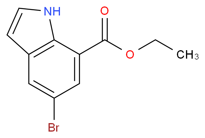 Ethyl 5-bromo-1H-indole-7-carboxylate_分子结构_CAS_1065181-58-9)