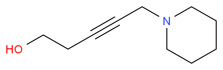 5-(1-piperidinyl)-3-pentyn-1-ol_分子结构_CAS_104580-60-1)