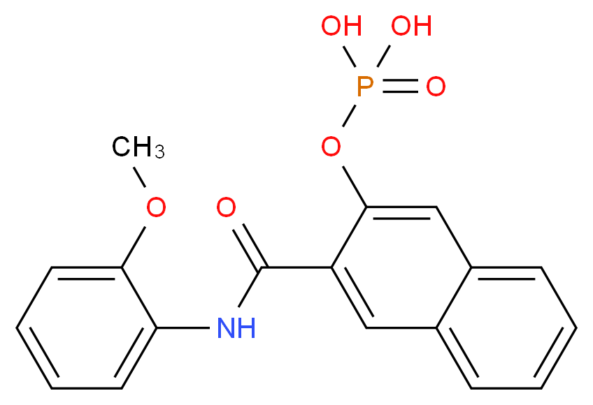 Naphthol AS-OL phosphate_分子结构_CAS_84522-15-6)