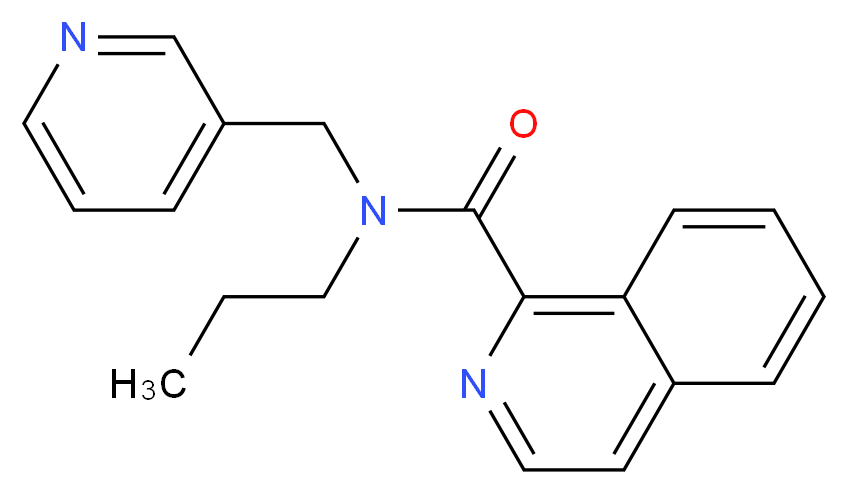 N-propyl-N-(pyridin-3-ylmethyl)isoquinoline-1-carboxamide_分子结构_CAS_)