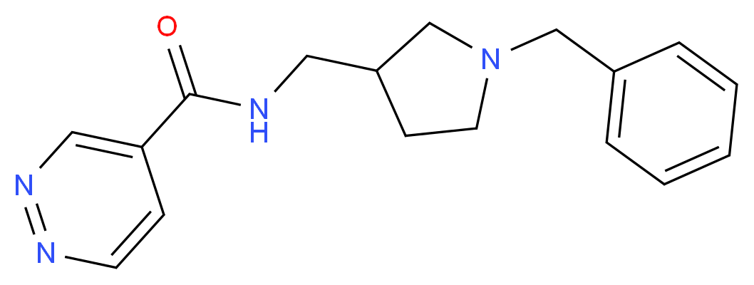 N-[(1-benzyl-3-pyrrolidinyl)methyl]-4-pyridazinecarboxamide_分子结构_CAS_)