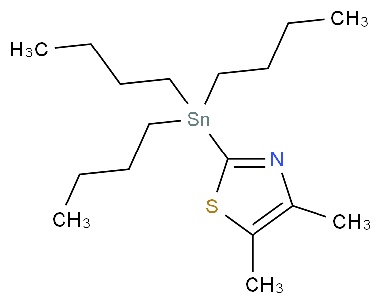 4,5-dimethyl-2-(tributylstannyl)-1,3-thiazole_分子结构_CAS_938181-92-1