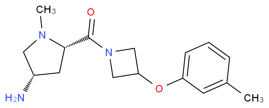 (3S,5S)-1-methyl-5-{[3-(3-methylphenoxy)azetidin-1-yl]carbonyl}pyrrolidin-3-amine_分子结构_CAS_)