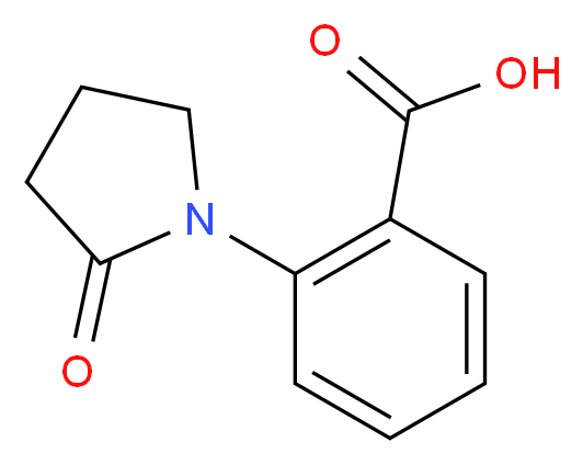 2-(2-oxopyrrolidin-1-yl)benzoic acid_分子结构_CAS_41790-73-2