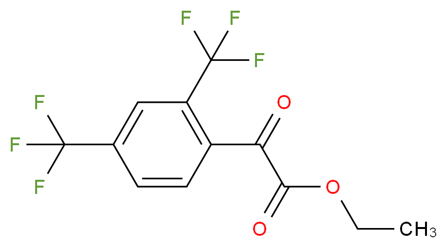 (2,4-Bis-trifluoromethyl-phenyl)-oxo-acetic acid ethyl ester_分子结构_CAS_306936-81-2)