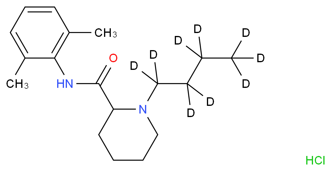 Bupivacaine-d9 Hydrochloride_分子结构_CAS_1286973-34-9)