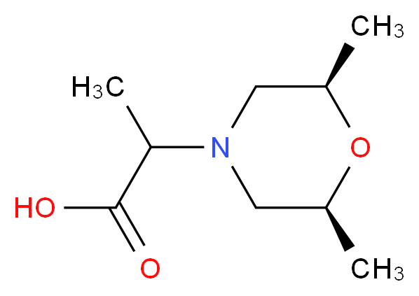 2-[cis-2,6-dimethyl-4-morpholinyl]propanoic acid_分子结构_CAS_1214158-74-3)