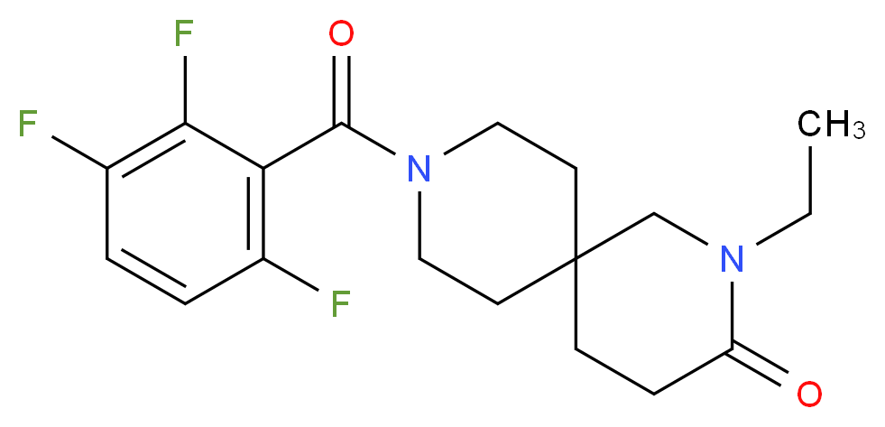 2-ethyl-9-(2,3,6-trifluorobenzoyl)-2,9-diazaspiro[5.5]undecan-3-one_分子结构_CAS_)