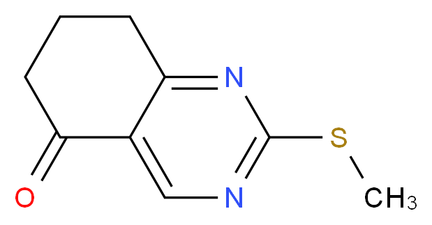 2-(methylsulfanyl)-5,6,7,8-tetrahydroquinazolin-5-one_分子结构_CAS_21599-35-9