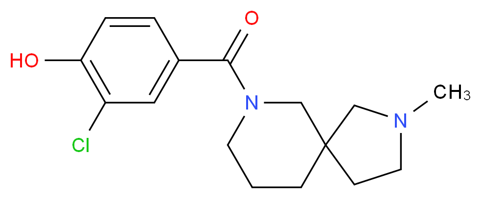 2-chloro-4-[(2-methyl-2,7-diazaspiro[4.5]dec-7-yl)carbonyl]phenol_分子结构_CAS_)