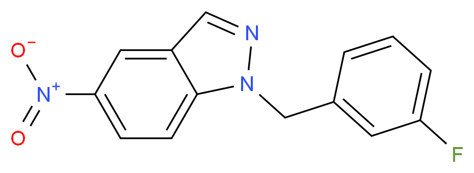 1-[(3-fluorophenyl)methyl]-5-nitro-1H-indazole_分子结构_CAS_529508-58-5