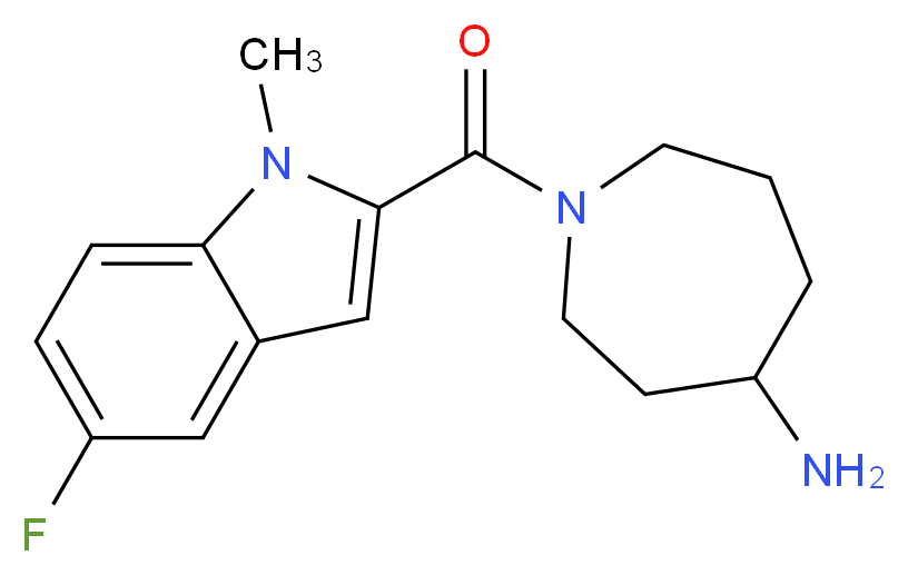 1-[(5-fluoro-1-methyl-1H-indol-2-yl)carbonyl]-4-azepanamine_分子结构_CAS_)
