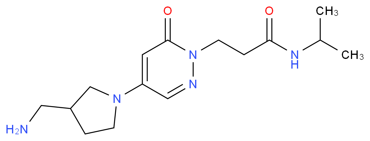 3-[4-[3-(aminomethyl)-1-pyrrolidinyl]-6-oxo-1(6H)-pyridazinyl]-N-isopropylpropanamide_分子结构_CAS_)