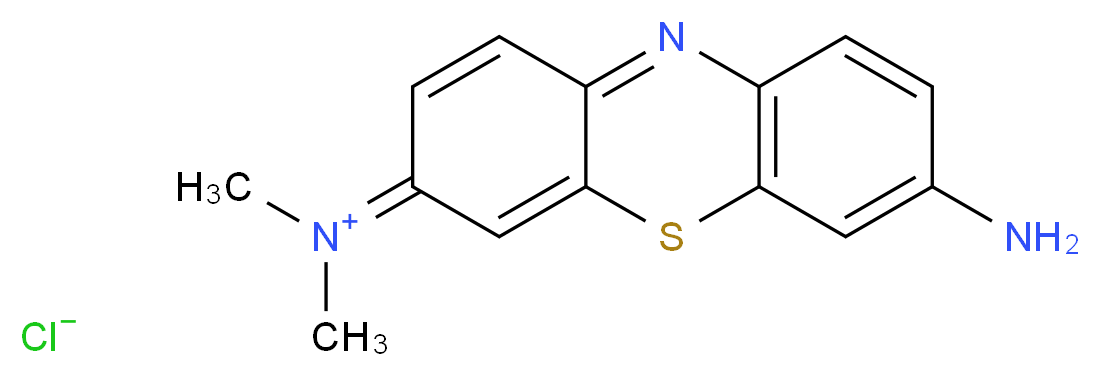 7-amino-N,N-dimethyl-3H-phenothiazin-3-iminium chloride_分子结构_CAS_531-53-3