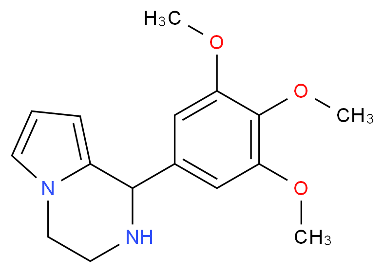 1-(3,4,5-Trimethoxy-phenyl)-1,2,3,4-tetrahydro-pyrrolo[1,2-a]pyrazine_分子结构_CAS_73627-27-7)