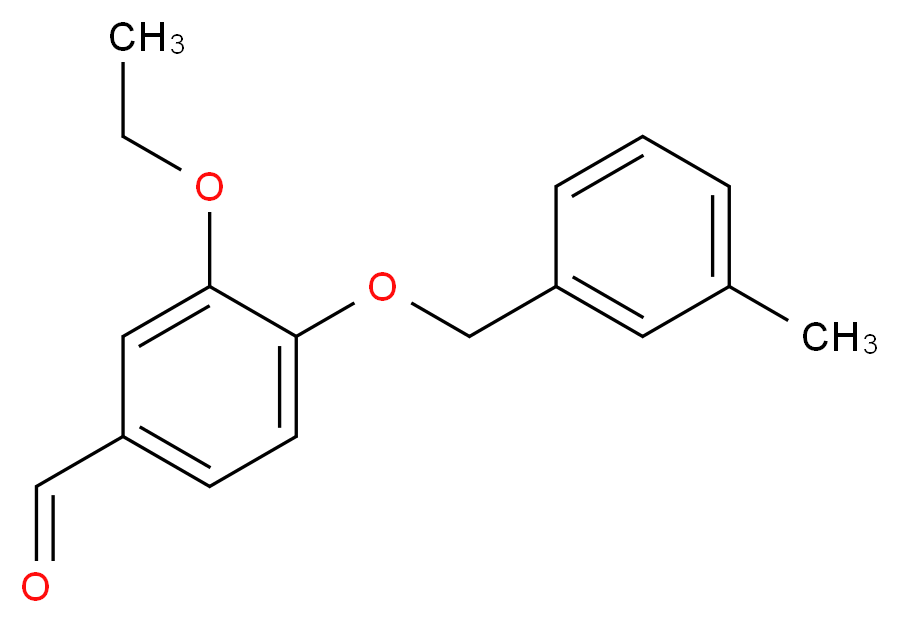 3-ethoxy-4-[(3-methylphenyl)methoxy]benzaldehyde_分子结构_CAS_644958-93-0