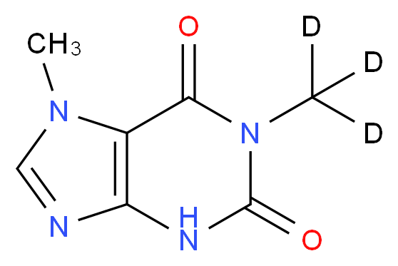 1-(<sup>2</sup>H<sub>3</sub>)methyl-7-methyl-2,3,6,7-tetrahydro-1H-purine-2,6-dione_分子结构_CAS_188297-90-7