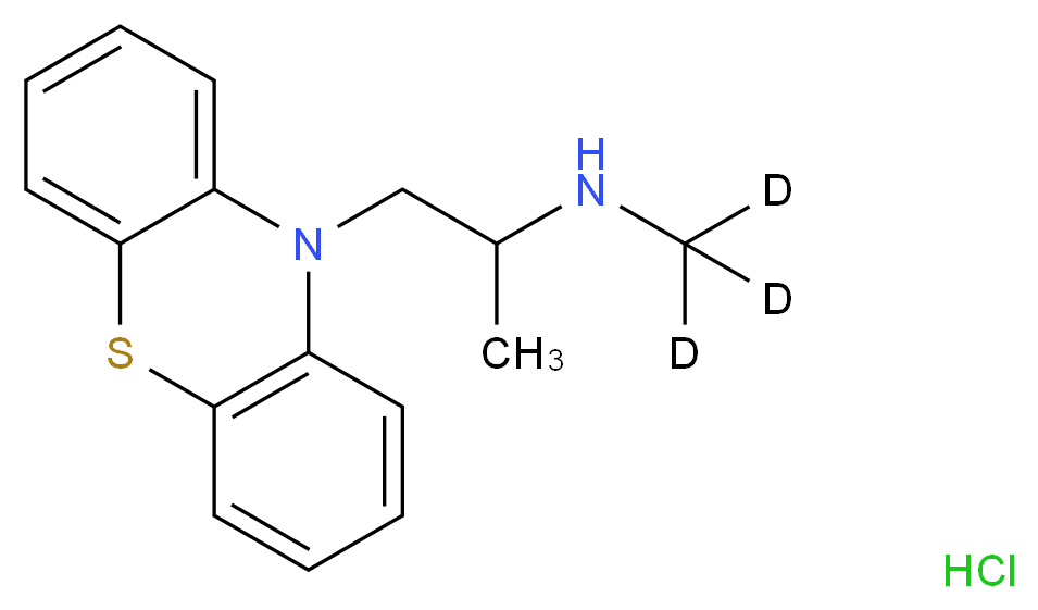 (<sup>2</sup>H<sub>3</sub>)methyl[1-(10H-phenothiazin-10-yl)propan-2-yl]amine hydrochloride_分子结构_CAS_1330173-19-7