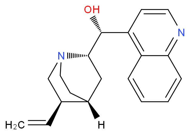 (R)-[(2S,4R,5R)-5-ethenyl-1-azabicyclo[2.2.2]octan-2-yl](quinolin-4-yl)methanol_分子结构_CAS_485-71-2