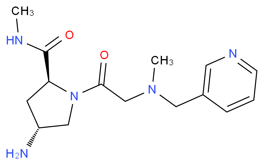 (2S,4R)-4-amino-N-methyl-1-{[methyl(pyridin-3-ylmethyl)amino]acetyl}pyrrolidine-2-carboxamide_分子结构_CAS_)