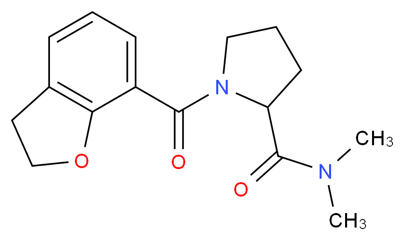 1-(2,3-dihydro-1-benzofuran-7-ylcarbonyl)-N,N-dimethylprolinamide_分子结构_CAS_)