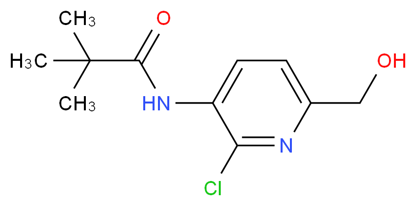 N-(2-Chloro-6-(hydroxymethyl)pyridin-3-yl)pivalamide_分子结构_CAS_1142191-92-1)