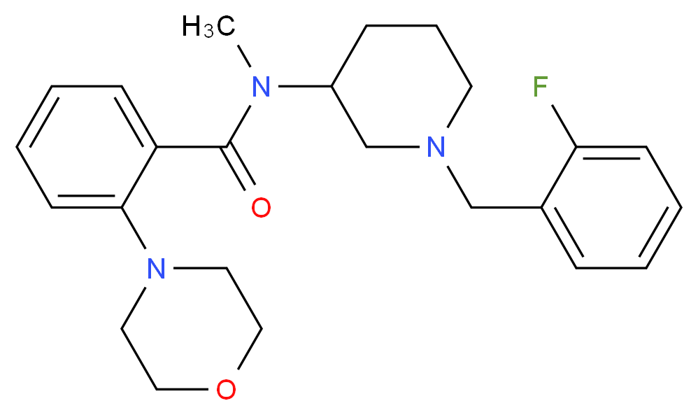 N-[1-(2-fluorobenzyl)-3-piperidinyl]-N-methyl-2-(4-morpholinyl)benzamide_分子结构_CAS_)