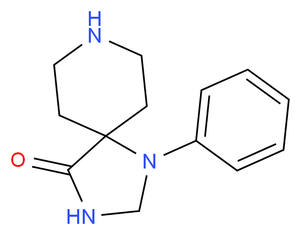 1-phenyl-1,3,8-triazaspiro[4.5]decan-4-one_分子结构_CAS_1021-25-6