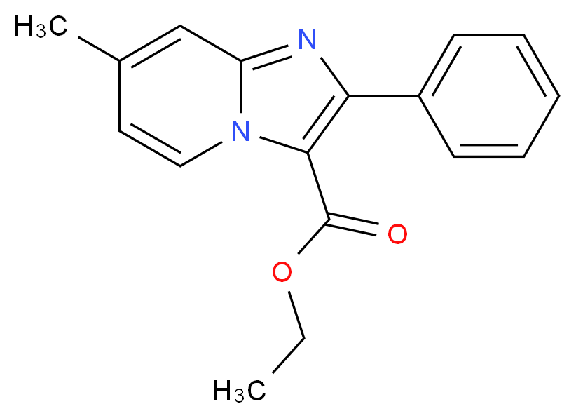 Ethyl 7-methyl-2-phenylimidazo[1,2-a]pyridine-3-carboxylate_分子结构_CAS_)